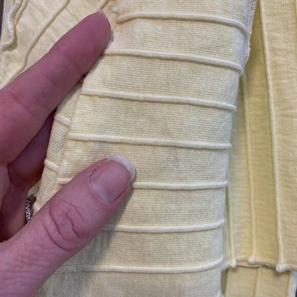 Focus Casual Life Long Sleeve Cardigan Sweater Yellow Button Lagenlook Womens L - Picture 16 of 16